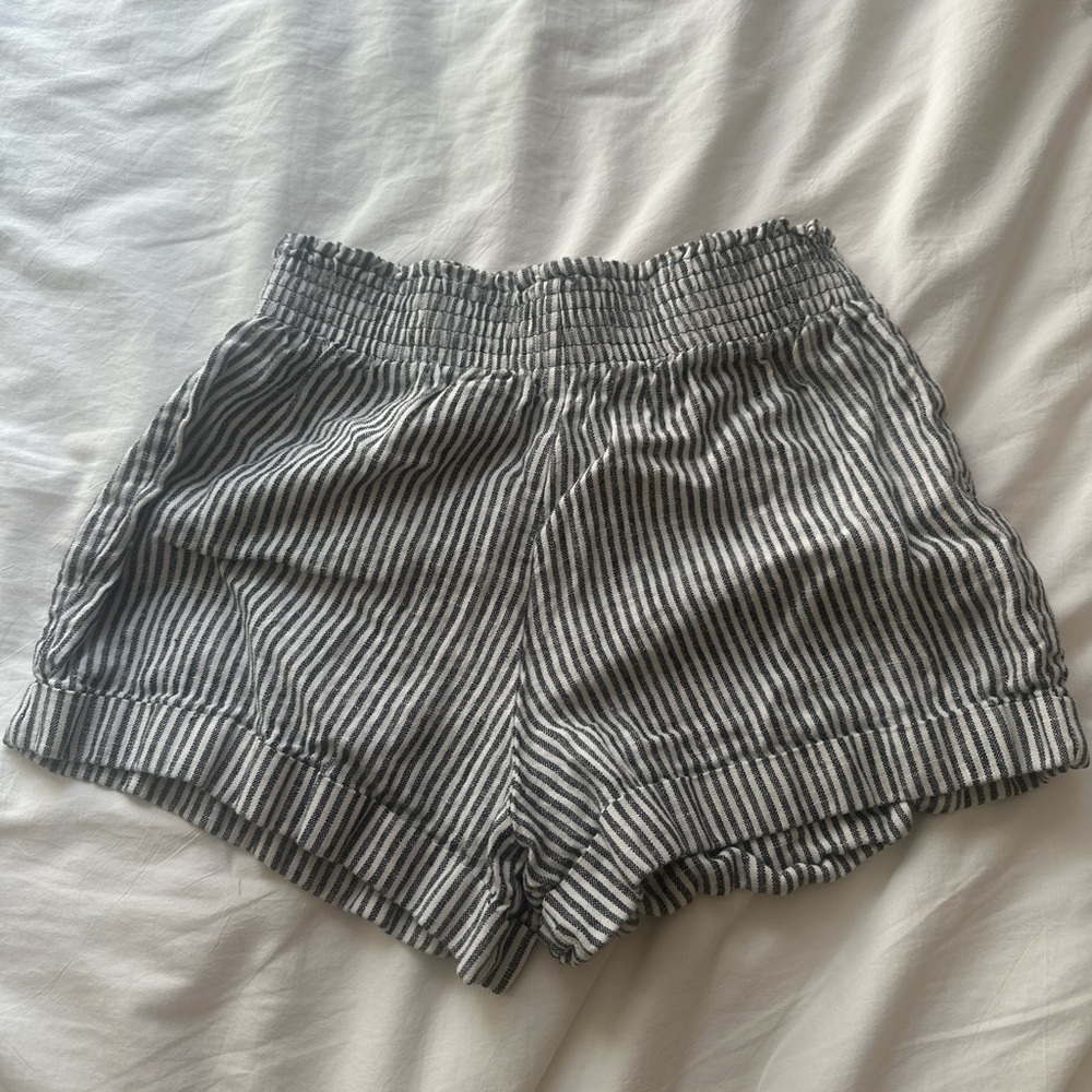 Reformation striped linen shorts